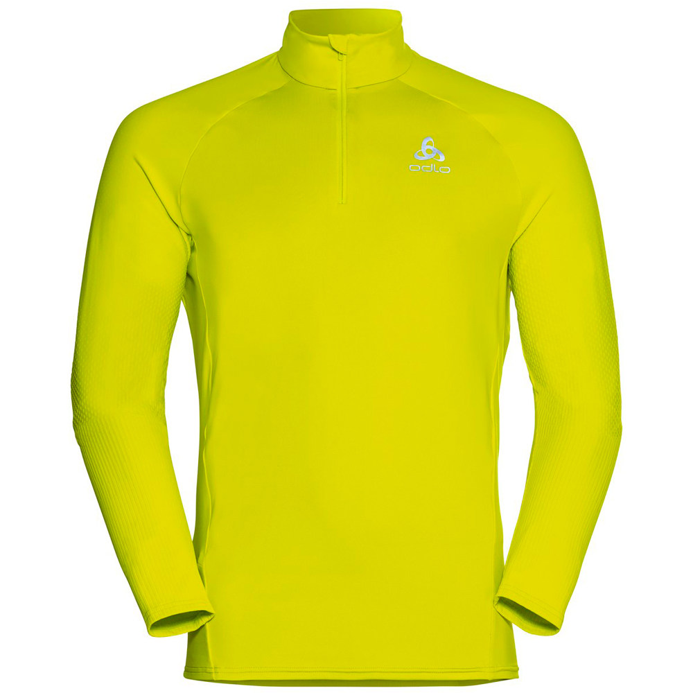 Odlo camiseta técnica manga larga hombre Odlo Midlayer 1/2 zip ZEROWEIGHT CERA vista frontal Odlo camiseta técnica manga larga hombre Odlo Midlayer 1/2 zip ZEROWEIGHT CERA vista frontal