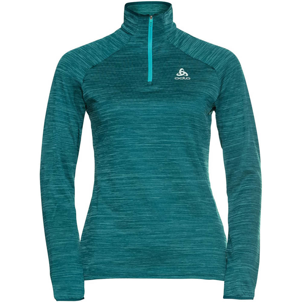 Odlo camiseta técnica manga larga mujer Odlo Midlayer 1/2 zip RUN EASY WARM vista detalle Odlo camiseta técnica manga larga mujer Odlo Midlayer 1/2 zip RUN EASY WARM vista detalle