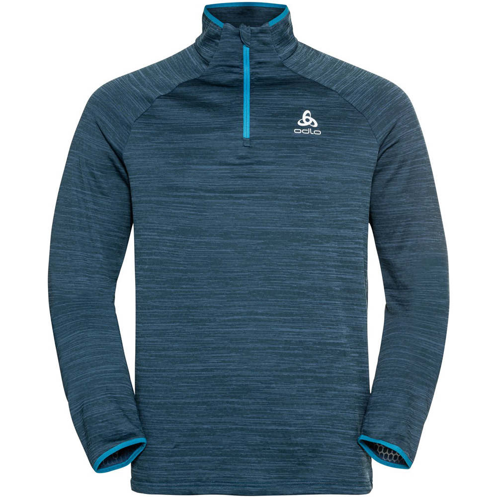 Odlo camiseta técnica manga larga hombre Odlo Midlayer 1/2 zip RUN EASY WARM vista detalle Odlo camiseta técnica manga larga hombre Odlo Midlayer 1/2 zip RUN EASY WARM vista detalle
