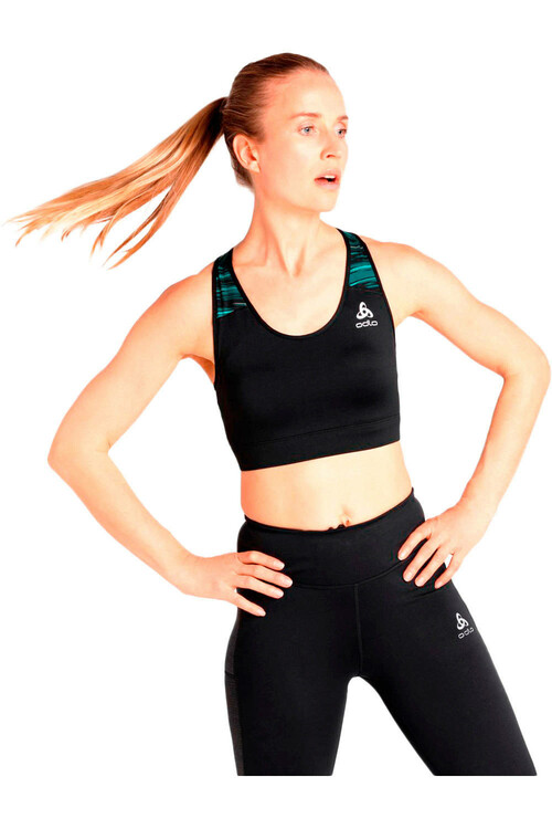 ODLO BRALETTE ESSENTIAL PRINT negro