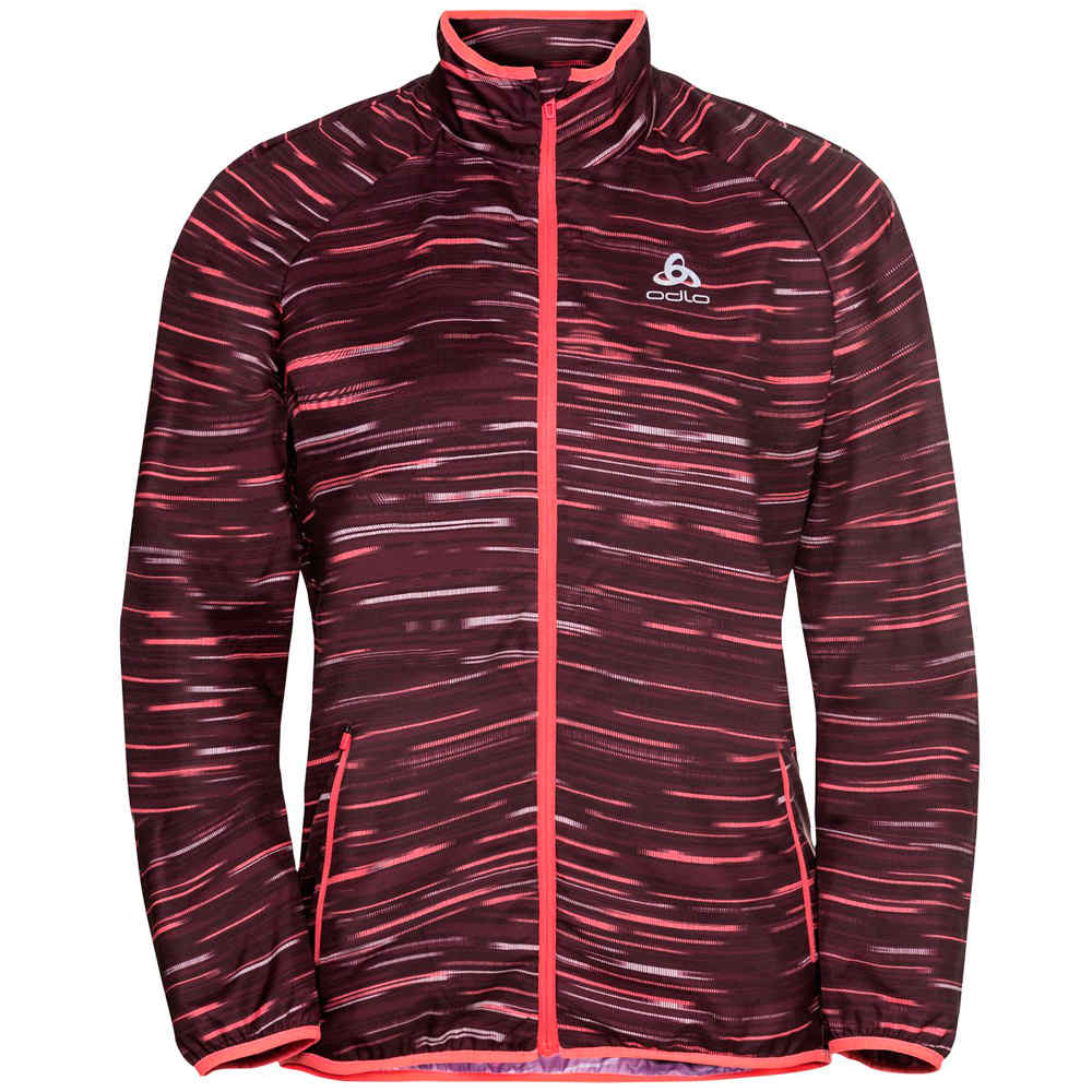 Odlo CHAQUETA RUNNING MUJER Odlo Jacket ESSENTIAL LIGHT PRINT vista detalle Odlo CHAQUETA RUNNING MUJER Odlo Jacket ESSENTIAL LIGHT PRINT vista detalle