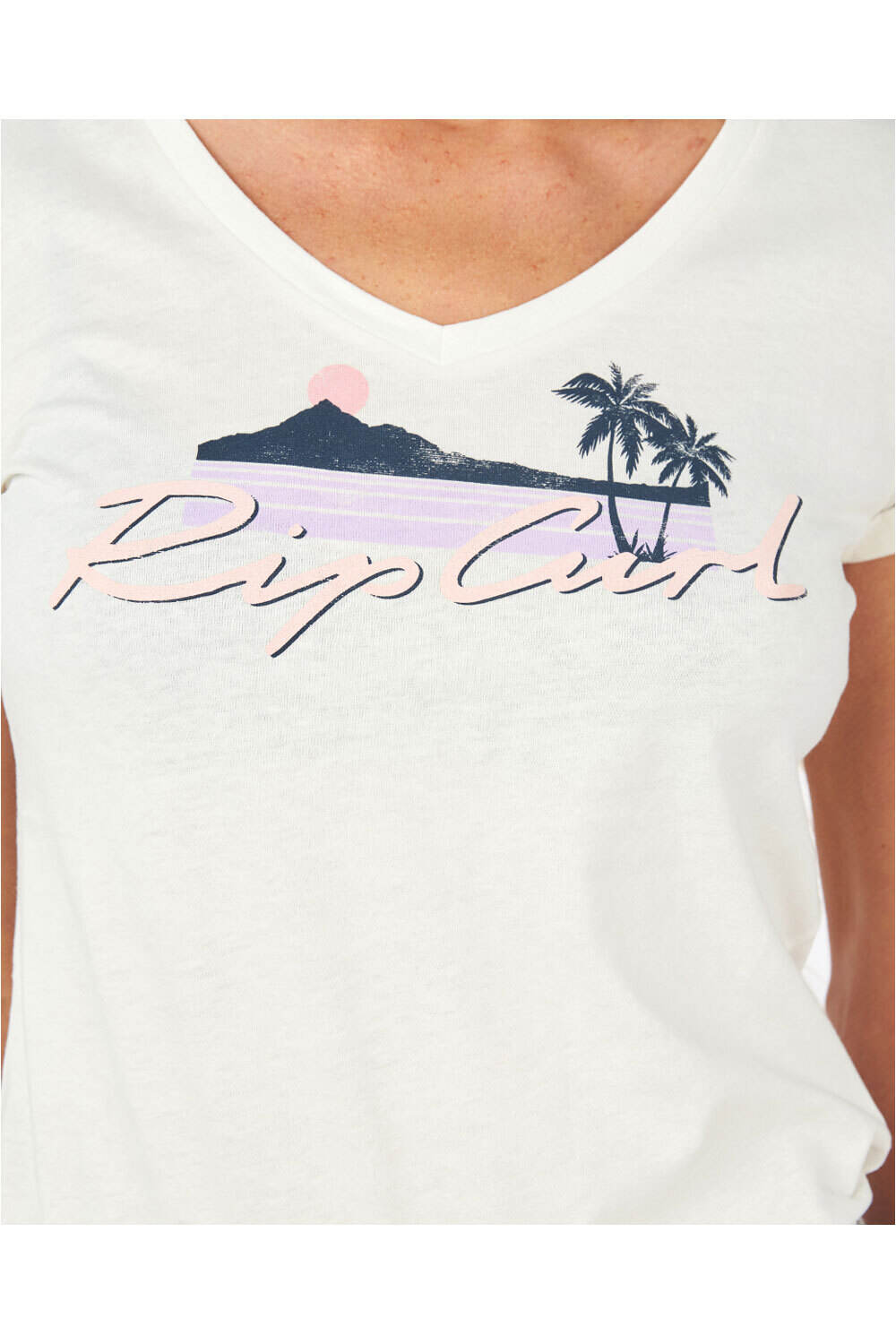 Rip Curl camiseta manga corta mujer Rip Curl BASIC V TEE vista detalle Rip Curl camiseta manga corta mujer Rip Curl BASIC V TEE vista detalle