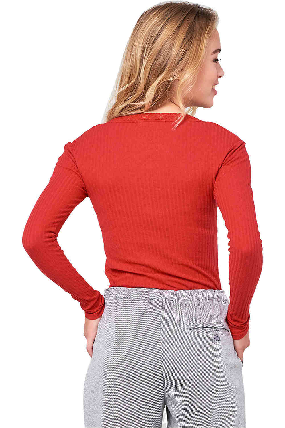 Rip Curl camiseta manga larga mujer Rip Curl BELLO V TEE  RIB ML vista trasera Rip Curl camiseta manga larga mujer Rip Curl BELLO V TEE  RIB ML vista trasera
