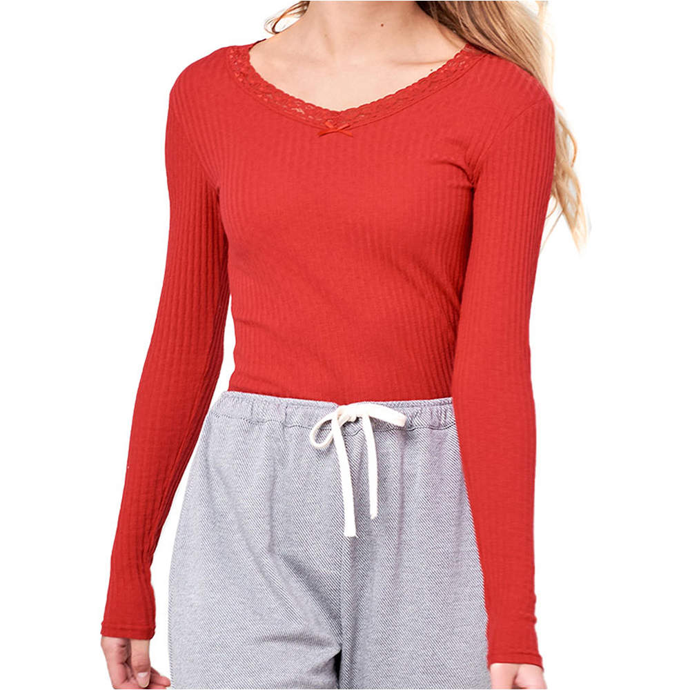 Rip Curl camiseta manga larga mujer Rip Curl BELLO V TEE  RIB ML vista detalle Rip Curl camiseta manga larga mujer Rip Curl BELLO V TEE  RIB ML vista detalle
