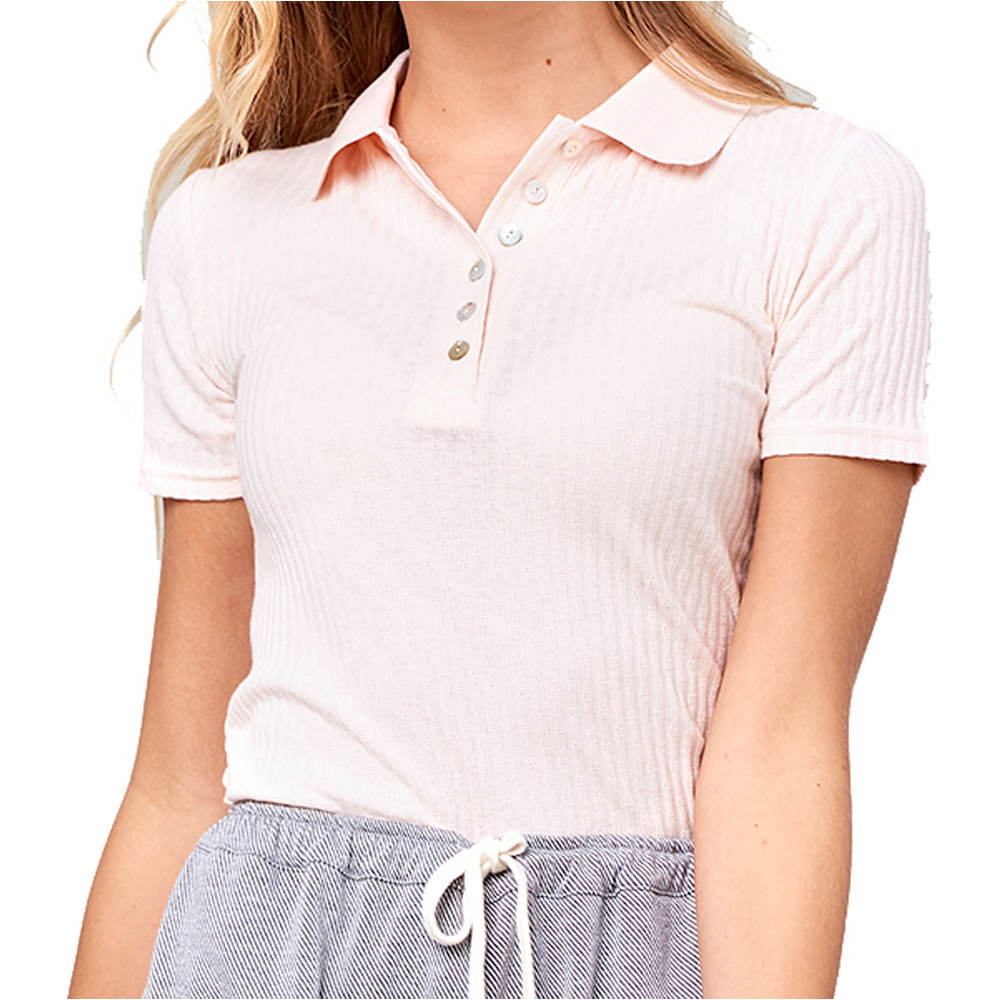 Rip Curl polo manga corta mujer Rip Curl RIAZA POLO TEE RIB FANCY vista trasera Rip Curl polo manga corta mujer Rip Curl RIAZA POLO TEE RIB FANCY vista trasera