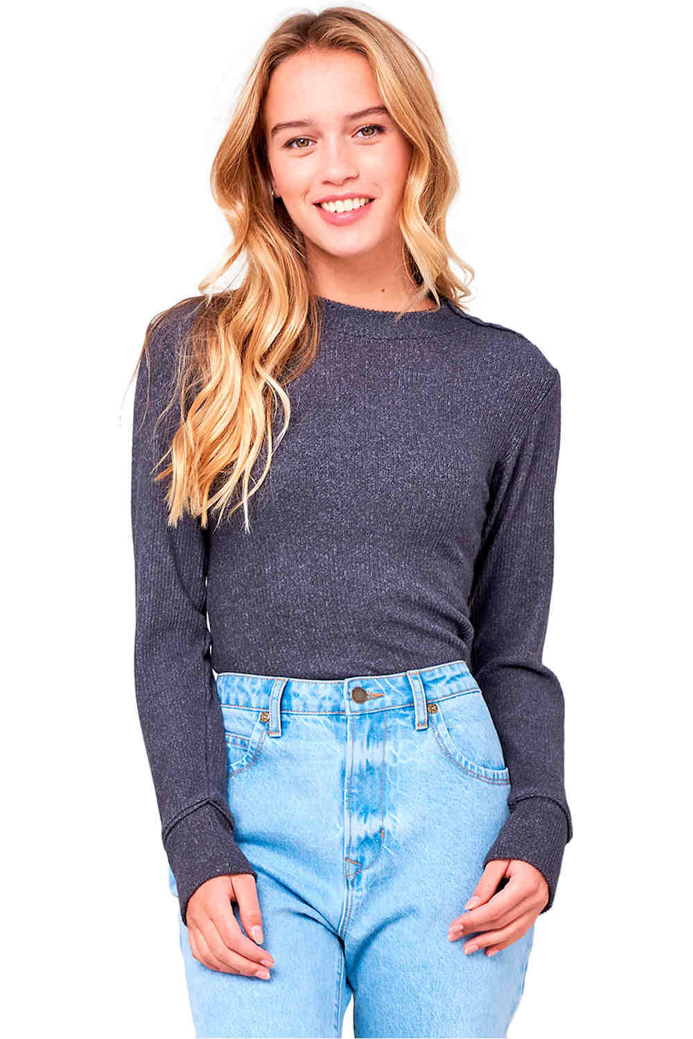 Rip Curl camiseta manga larga mujer Rip Curl COSY LS CREW TEE vista frontal Rip Curl camiseta manga larga mujer Rip Curl COSY LS CREW TEE vista frontal