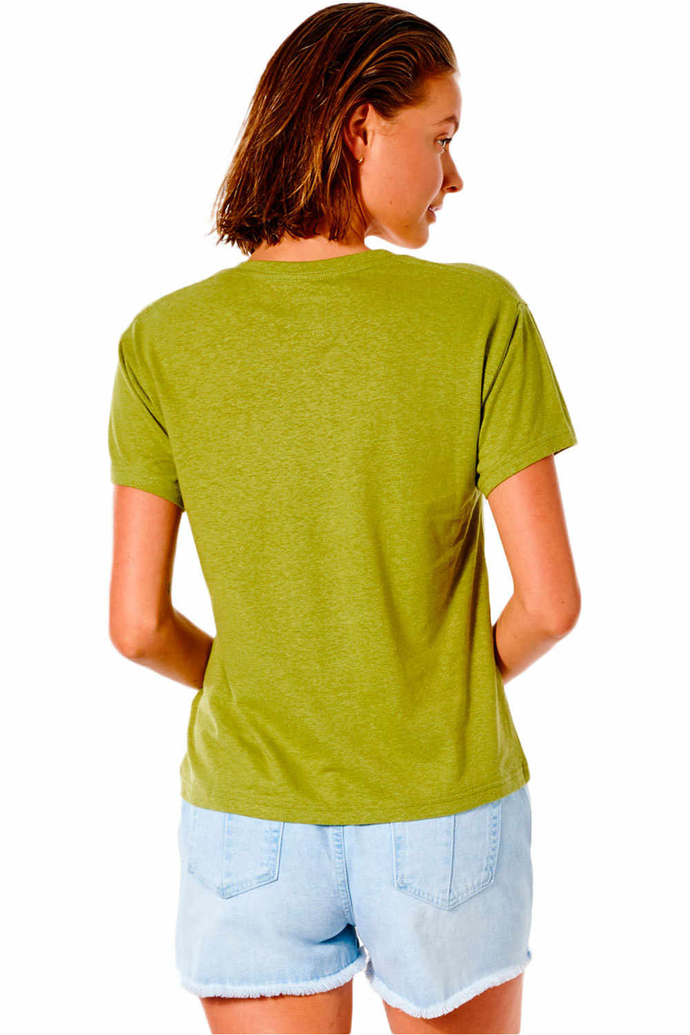 Rip Curl camiseta manga corta mujer Rip Curl SWC V NECK TEE vista trasera Rip Curl camiseta manga corta mujer Rip Curl SWC V NECK TEE vista trasera