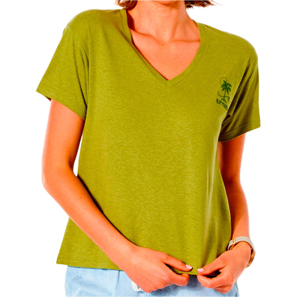 Rip Curl camiseta manga corta mujer Rip Curl SWC V NECK TEE vista detalle Rip Curl camiseta manga corta mujer Rip Curl SWC V NECK TEE vista detalle