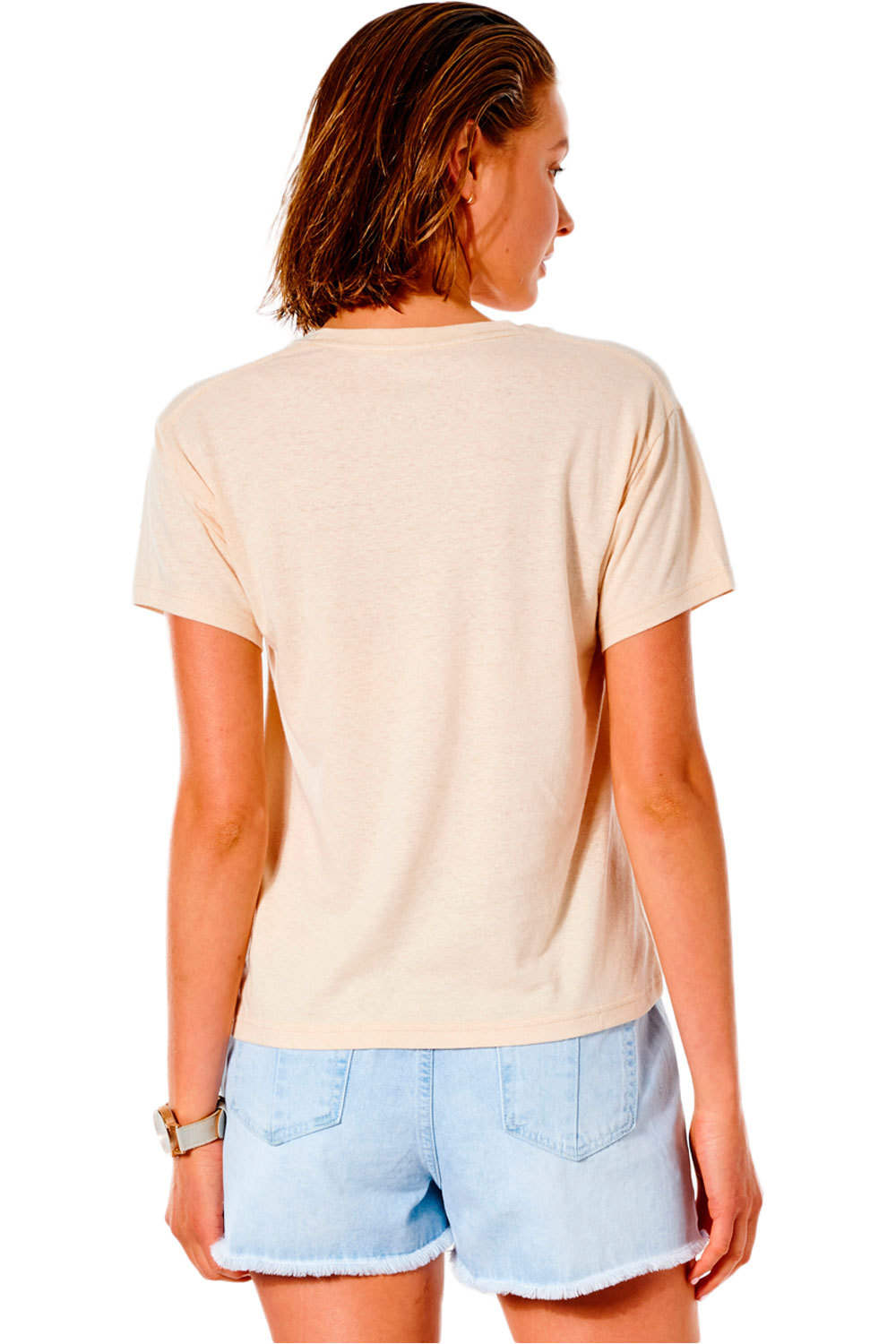 Rip Curl camiseta manga corta mujer Rip Curl SWC V NECK TEE vista trasera Rip Curl camiseta manga corta mujer Rip Curl SWC V NECK TEE vista trasera