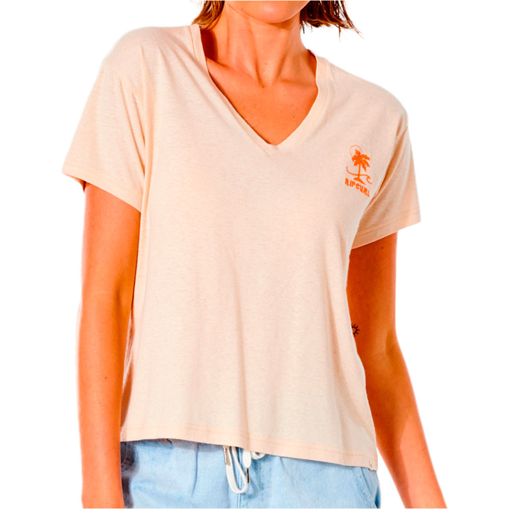 Rip Curl camiseta manga corta mujer Rip Curl SWC V NECK TEE vista detalle Rip Curl camiseta manga corta mujer Rip Curl SWC V NECK TEE vista detalle