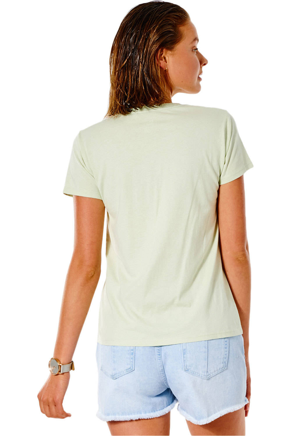 Rip Curl camiseta manga corta mujer Rip Curl SCRIPT STANDARD TEE vista trasera Rip Curl camiseta manga corta mujer Rip Curl SCRIPT STANDARD TEE vista trasera