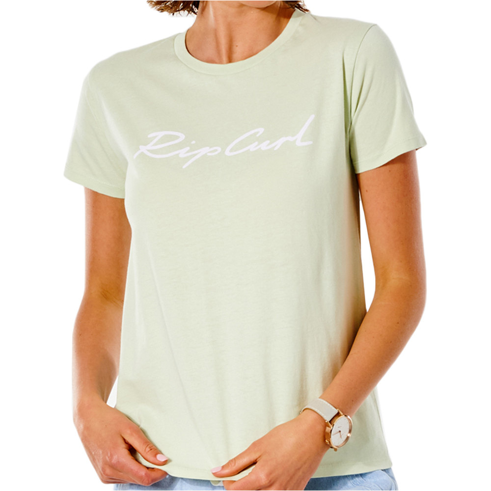 Rip Curl camiseta manga corta mujer Rip Curl SCRIPT STANDARD TEE vista detalle Rip Curl camiseta manga corta mujer Rip Curl SCRIPT STANDARD TEE vista detalle