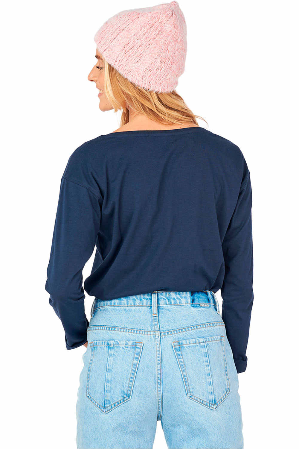 Rip Curl camiseta manga larga mujer Rip Curl ORGANIC LS TEE DRIFT vista trasera Rip Curl camiseta manga larga mujer Rip Curl ORGANIC LS TEE DRIFT vista trasera