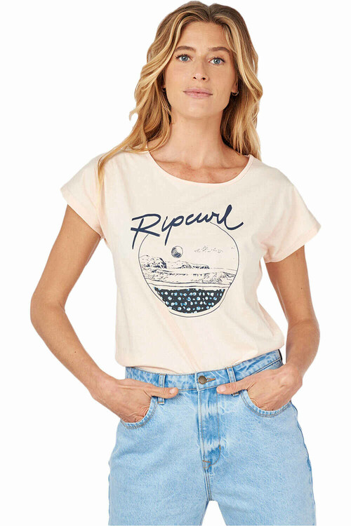 RIP CURL ORGANIC SS TEE DRIFT marron