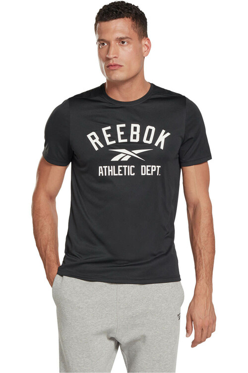 REEBOK WOR POLY GRAPHIC SS TEE negro