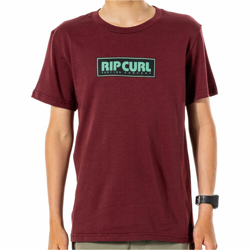 RIP CURL SURF REVIVAL DECAL TEE-BY marron