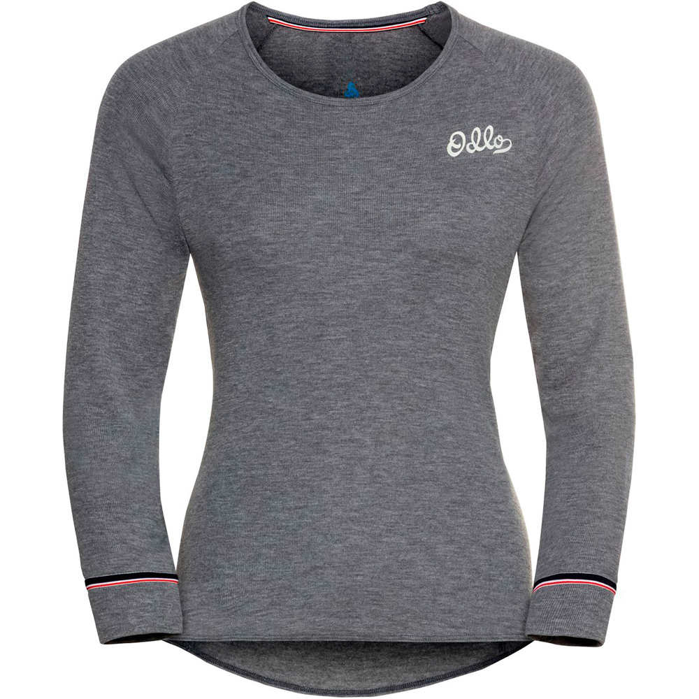 Odlo camiseta térmica manga larga mujer Odlo BL TOP Crew neck l/s ACTIVE WARM ORIGINA vista trasera Odlo camiseta térmica manga larga mujer Odlo BL TOP Crew neck l/s ACTIVE WARM ORIGINA vista trasera