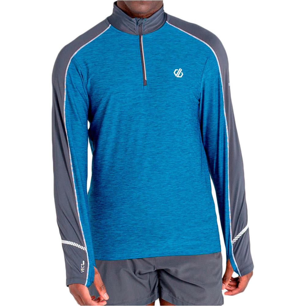 Dare2b camisetas trail running manga larga hombre Dare2b Power Up Jersey vista detalle Dare2b camisetas trail running manga larga hombre Dare2b Power Up Jersey vista detalle