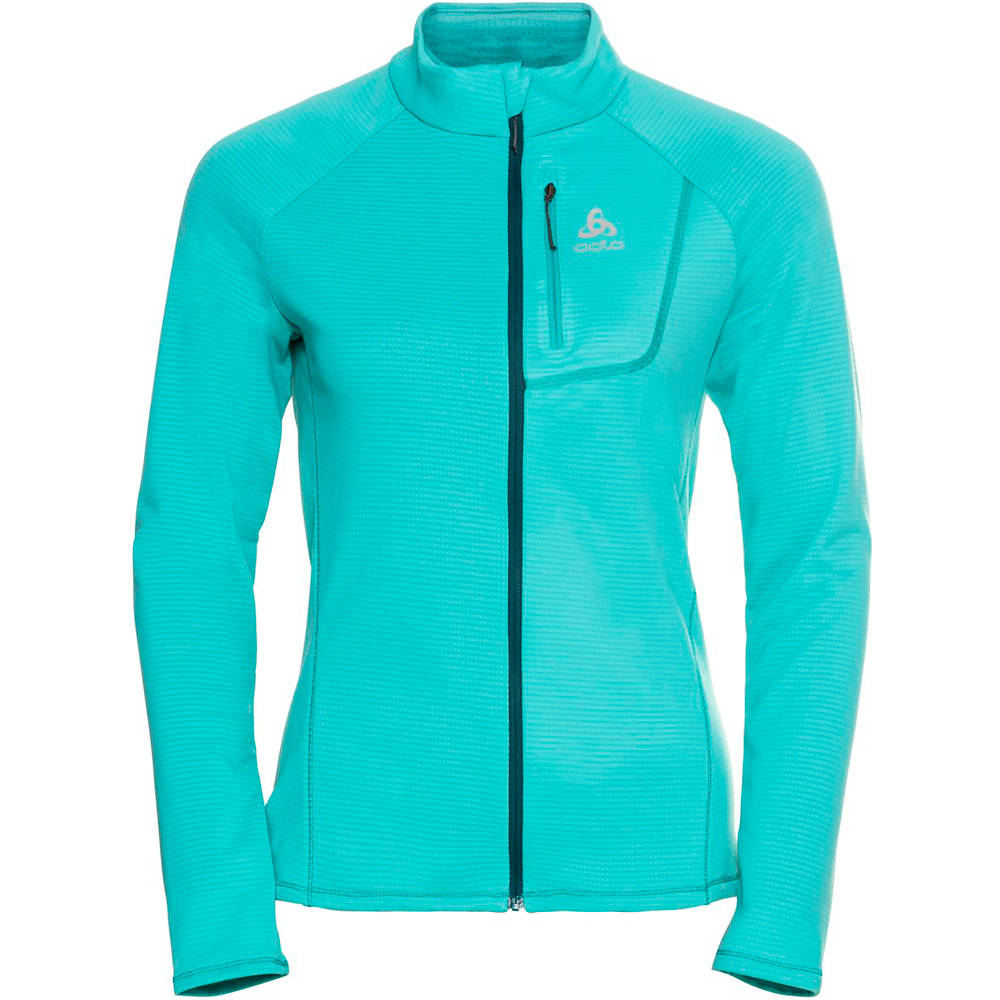 Odlo forro polar mujer Odlo Midlayer full zip FLI LIGHT vista detalle Odlo forro polar mujer Odlo Midlayer full zip FLI LIGHT vista detalle