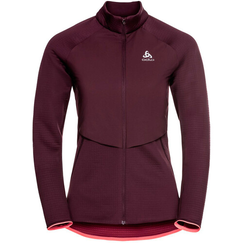 ODLO MIDLAYER FULL ZIP SESVENNA HYBRID S-THER rojo