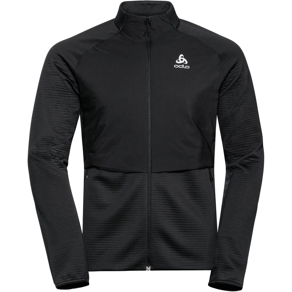 Odlo forro polar hombre Odlo Midlayer full zip SESVENNA HYBRID S-THER vista frontal Odlo forro polar hombre Odlo Midlayer full zip SESVENNA HYBRID S-THER vista frontal