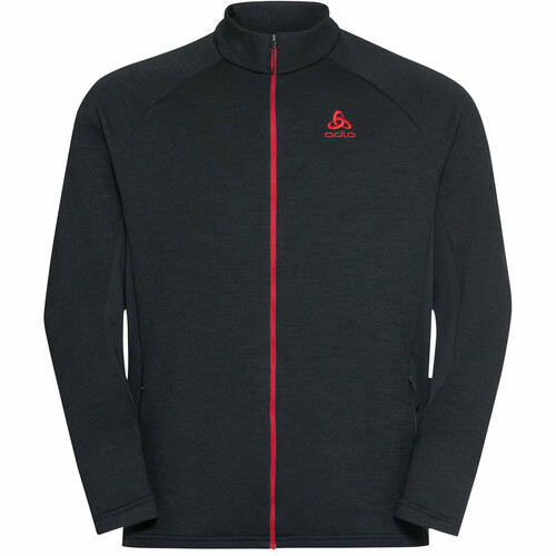 ODLO MIDLAYER FULL ZIP BERRA MERINO negro