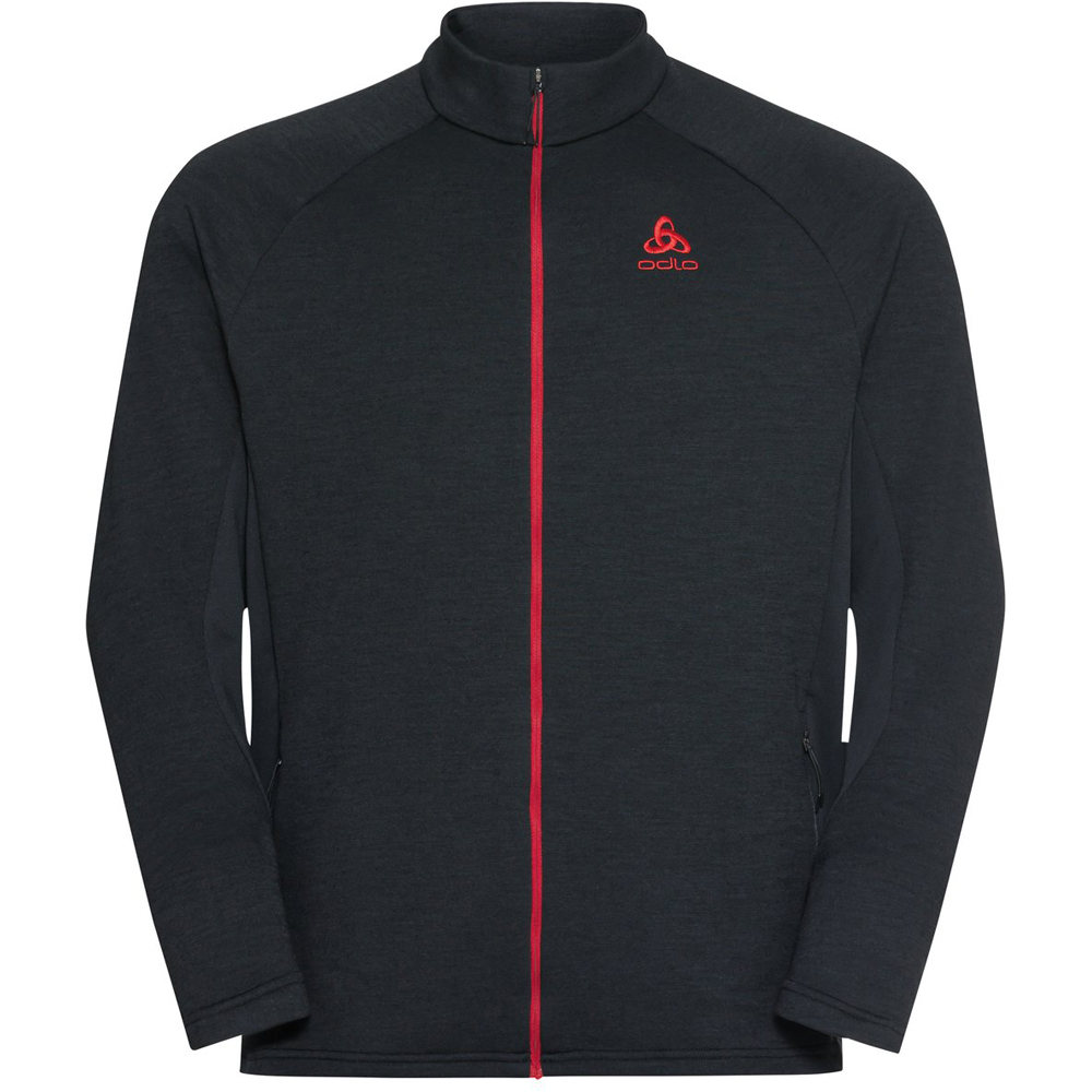 Odlo forro polar hombre Odlo Midlayer full zip BERRA MERINO vista frontal Odlo forro polar hombre Odlo Midlayer full zip BERRA MERINO vista frontal
