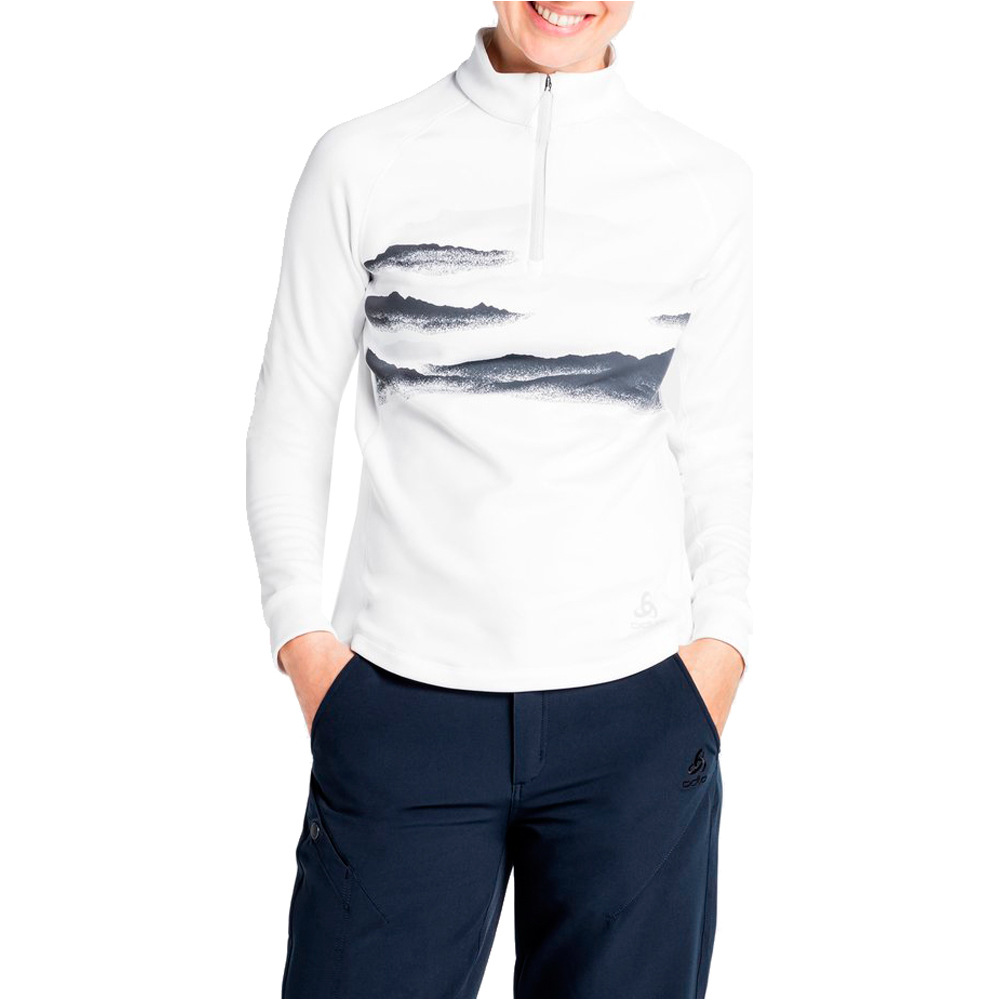 Odlo forro polar mujer Odlo Midlayer 1/2 zip BERRA GRAPHIC vista frontal Odlo forro polar mujer Odlo Midlayer 1/2 zip BERRA GRAPHIC vista frontal