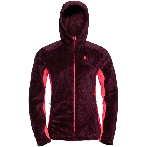ODLO HOODY MIDLAYER FULL ZIP BERRA COSY rojo