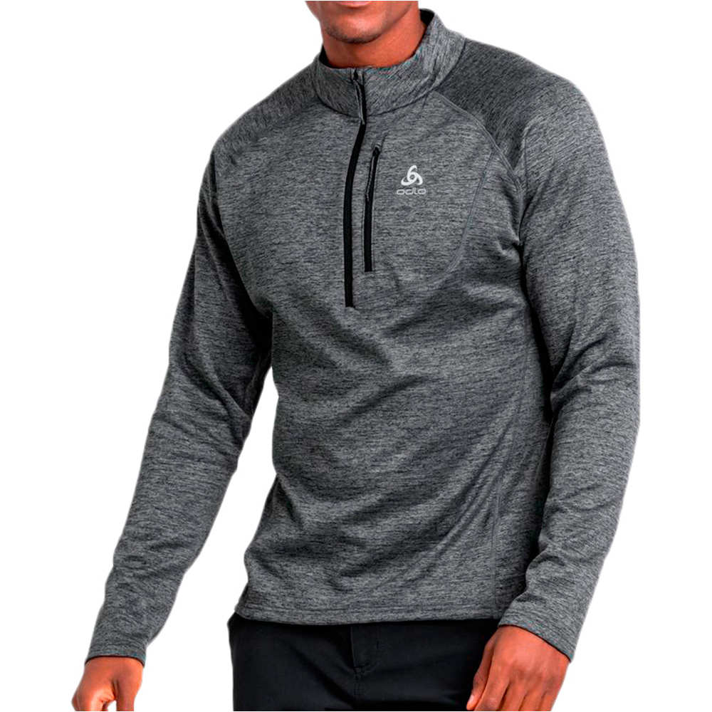 Odlo forro polar hombre Mid layer 1/2 zip TENCIA vista detalle Odlo forro polar hombre Mid layer 1/2 zip TENCIA vista detalle