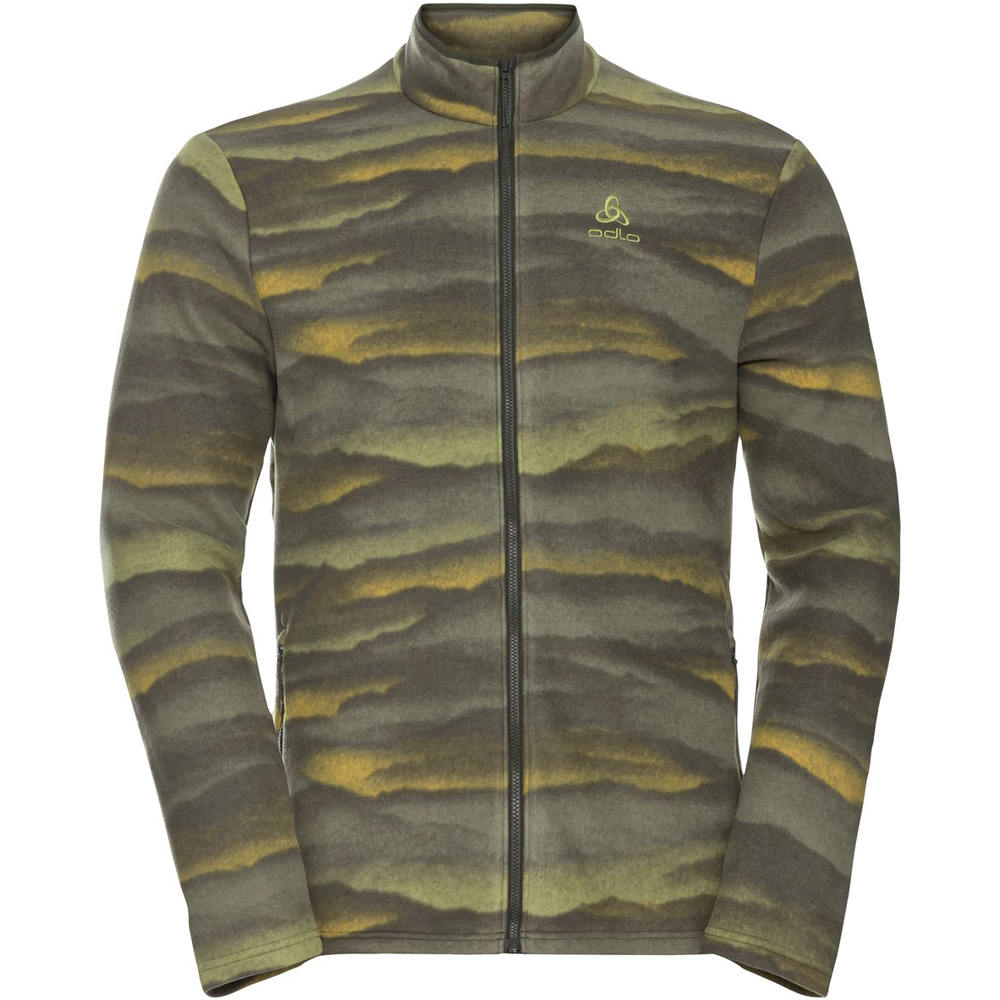 Odlo forro polar hombre Odlo Midlayer full zip ROY GRAPHIC vista detalle Odlo forro polar hombre Odlo Midlayer full zip ROY GRAPHIC vista detalle