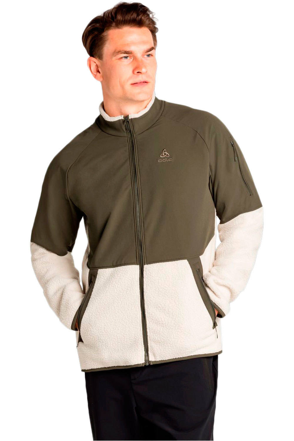 Odlo forro polar hombre Odlo Midlayer full zip HALDEN COSY vista frontal Odlo forro polar hombre Odlo Midlayer full zip HALDEN COSY vista frontal