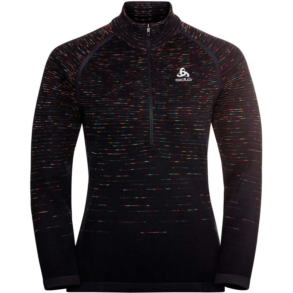 Odlo forro polar mujer Odlo Midlayer 1/2 zip BLACKCOMB vista detalle Odlo forro polar mujer Odlo Midlayer 1/2 zip BLACKCOMB vista detalle