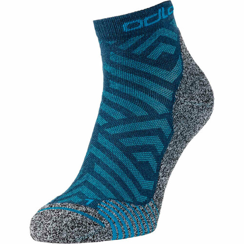 ODLO SOCKS QUARTER ACTIVE WARM HIKE GRAPHIC azul