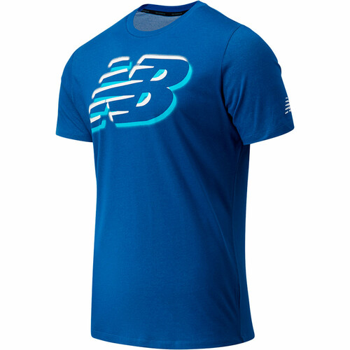 NEW BALANCE GRAPHIC HEATHERTECH TEE gris