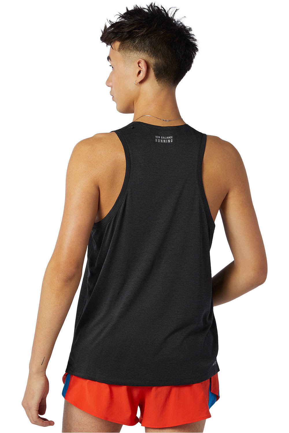 New Balance camiseta entrenamiento sin mangas hombre New Balance Printed Impact Run Singlet vista trasera New Balance camiseta entrenamiento sin mangas hombre New Balance Printed Impact Run Singlet vista trasera