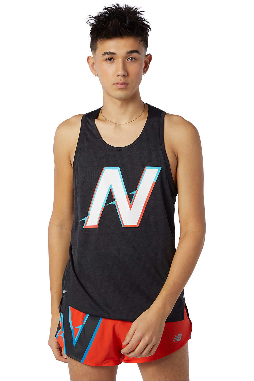 New Balance camiseta entrenamiento sin mangas hombre New Balance Printed Impact Run Singlet vista detalle New Balance camiseta entrenamiento sin mangas hombre New Balance Printed Impact Run Singlet vista detalle