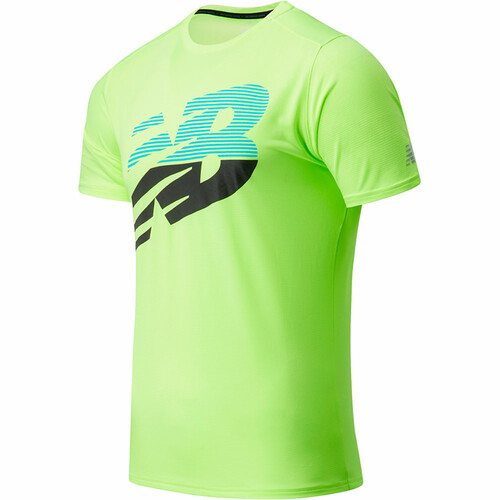 NEW BALANCE PRINTED ACCELERATE SHORT SLEEVE verde