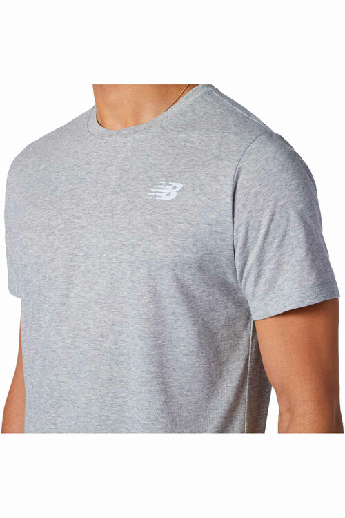 NEW BALANCE HEATHERTECH TEE gris