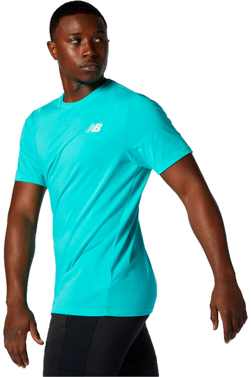 NEW BALANCE HEATHERTECH TEE azul