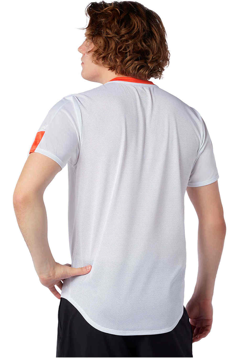 New Balance camiseta técnica manga corta hombre New Balance Printed Fast Flight Short Sleeve vista trasera New Balance camiseta técnica manga corta hombre New Balance Printed Fast Flight Short Sleeve vista trasera