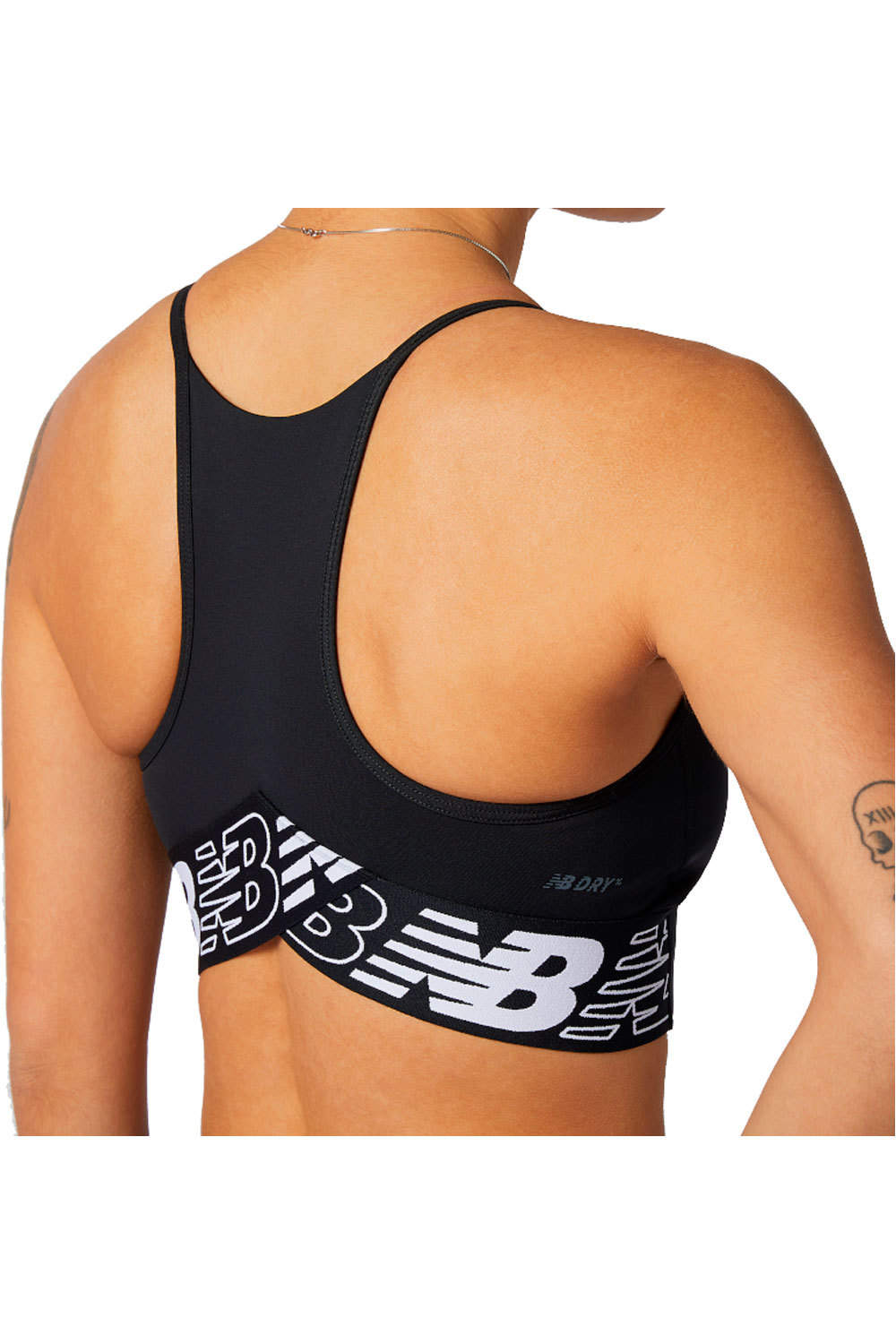 New Balance camisetas fitness mujer New Balance Relentless Crop Top vista trasera New Balance camisetas fitness mujer New Balance Relentless Crop Top vista trasera