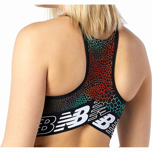 NEW BALANCE RELENTLESS PRINTED CROP TOP negro