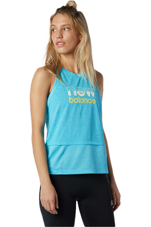 NEW BALANCE PRINTED IMPACT RUN HYBRID TANK azul