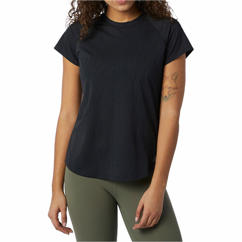 NEW BALANCE Q SPEED FUEL JACQUARD SHORT SLEEVE negro