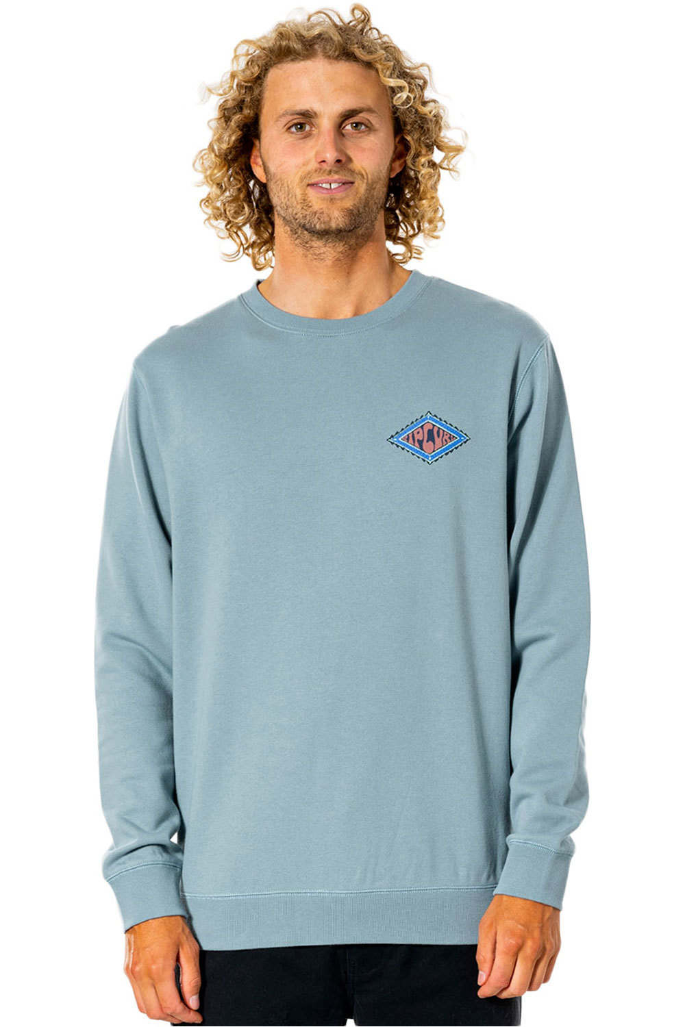 Rip Curl sudadera hombre Rip Curl SWC DIAMOND CREW vista frontal Rip Curl sudadera hombre Rip Curl SWC DIAMOND CREW vista frontal
