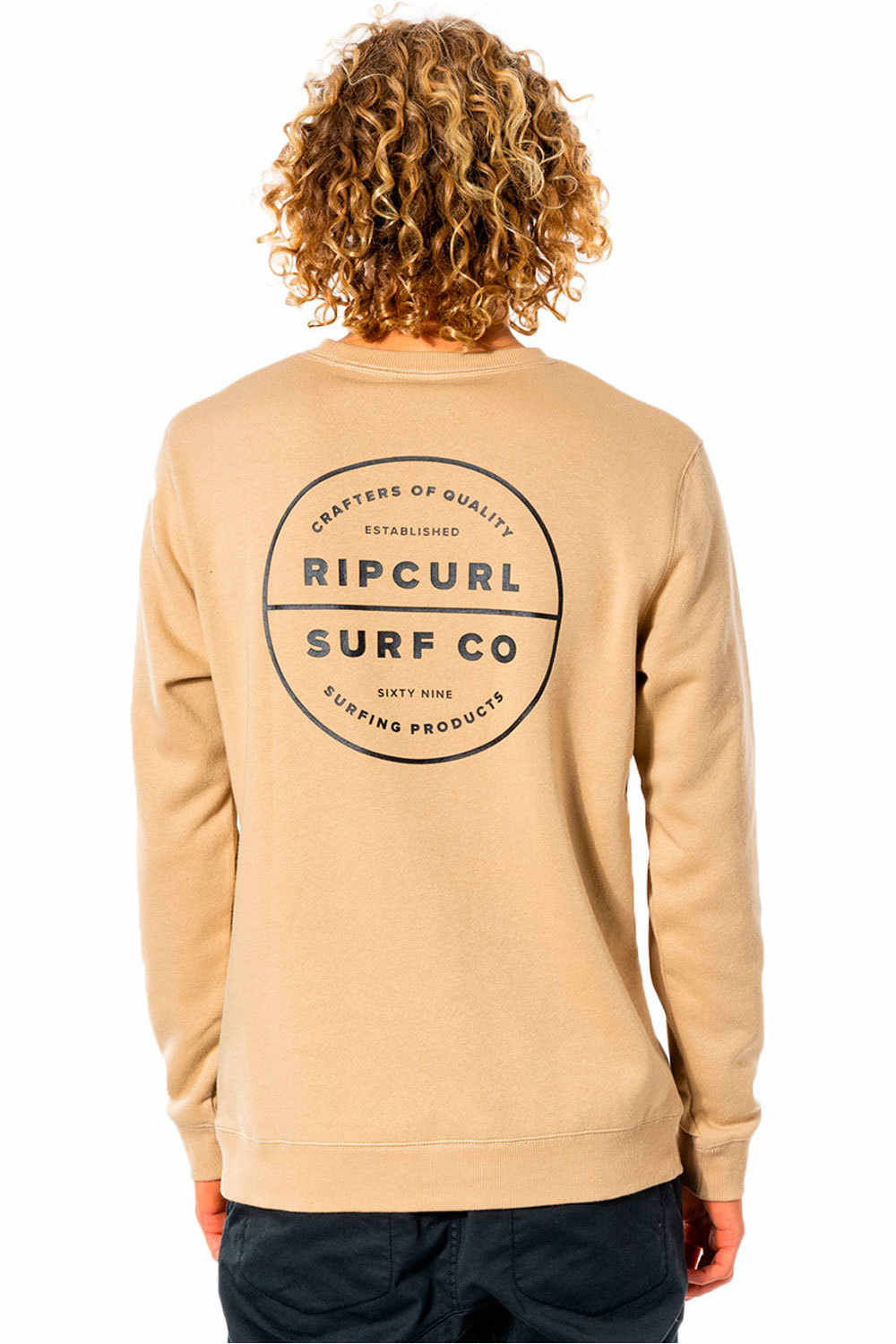 Rip Curl sudadera hombre Rip Curl RE ENTRY CREW vista trasera Rip Curl sudadera hombre Rip Curl RE ENTRY CREW vista trasera