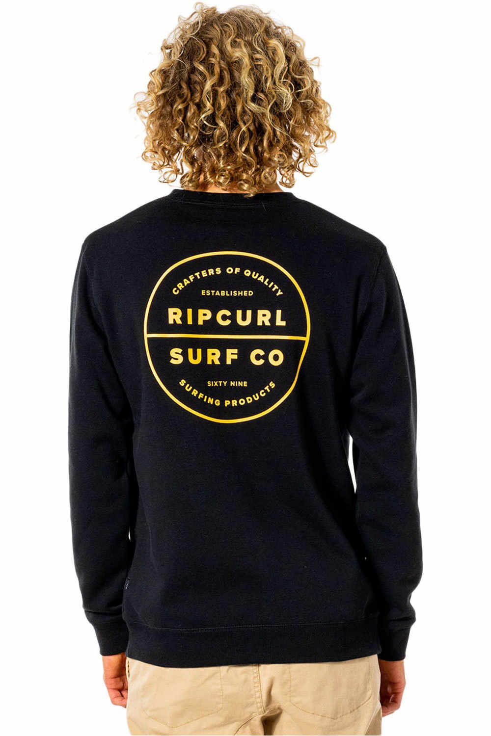 Rip Curl sudadera hombre Rip Curl RE ENTRY CREW vista trasera Rip Curl sudadera hombre Rip Curl RE ENTRY CREW vista trasera