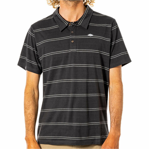 RIP CURL PLAIN STRIPE POLO negro