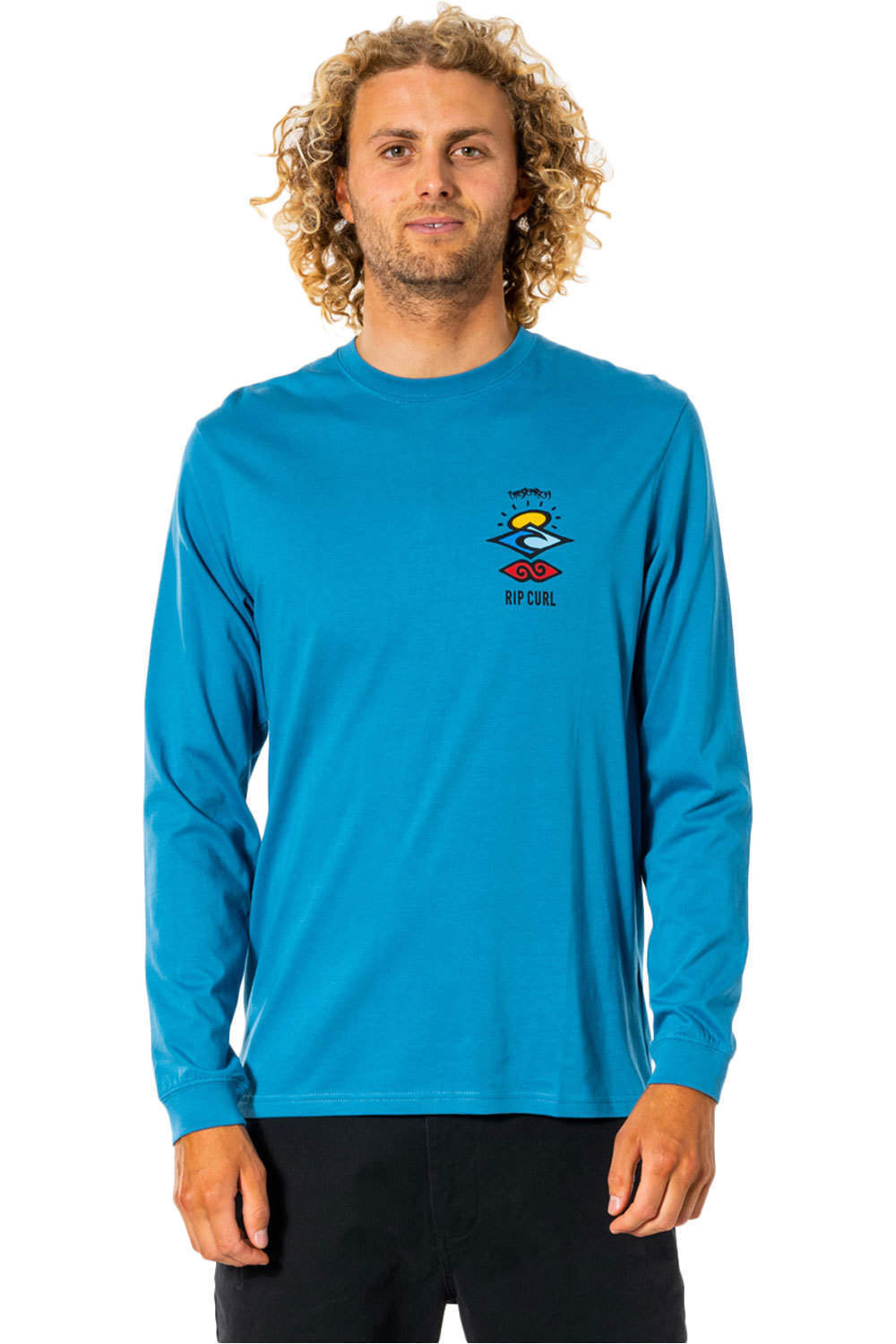 Rip Curl camiseta manga larga hombre Rip Curl SEARCH ESSENTIAL L/S TEE vista frontal Rip Curl camiseta manga larga hombre Rip Curl SEARCH ESSENTIAL L/S TEE vista frontal